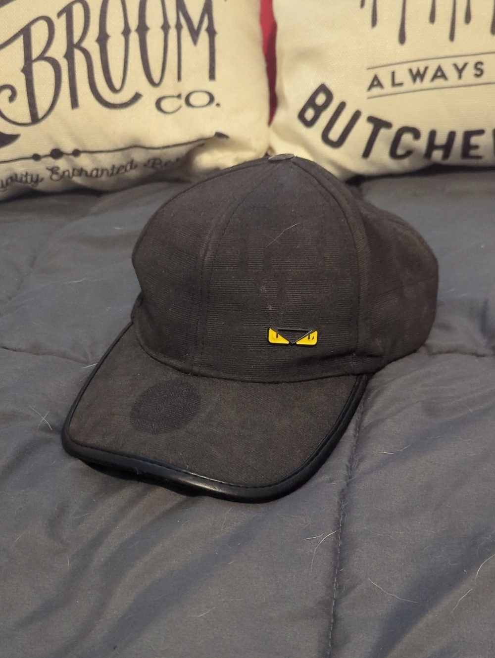 Authentic Fendi Unisex Monster Eyes Baseball Cap - Made In Italy